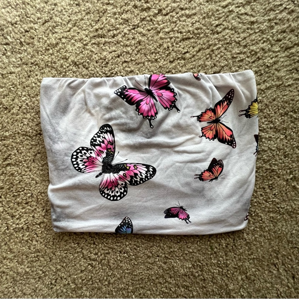 Butterfly Print Tube Top🦋💖 - Picture 3 of 10